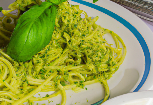 Pesto de basilic pour spaghettis