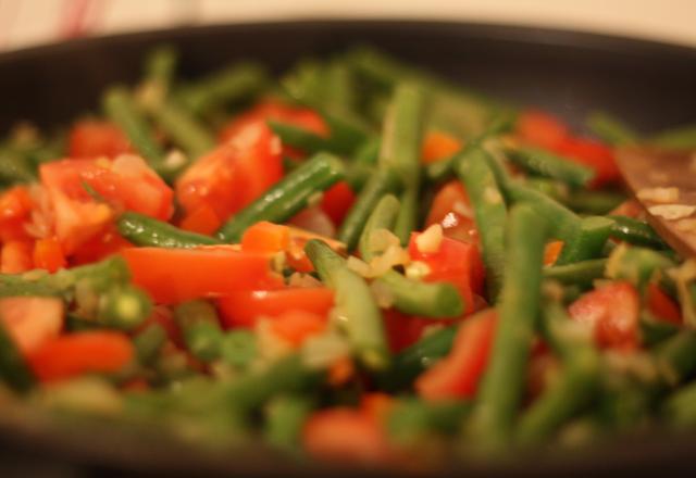 Haricots verts à la tomate