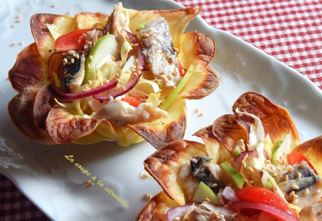 Petit panier de pommes de terre et sa salade