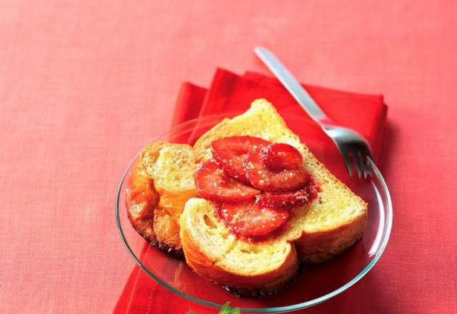 Tartine aux fraises