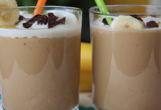 Smoothie banane chocolat maison