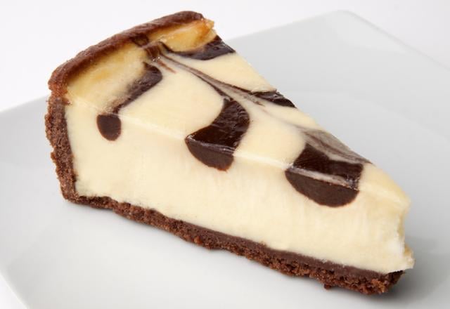 Cheescake zébré au chocolat