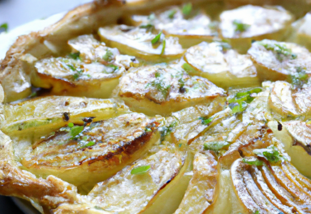 Tarte savoureuse aux poireaux