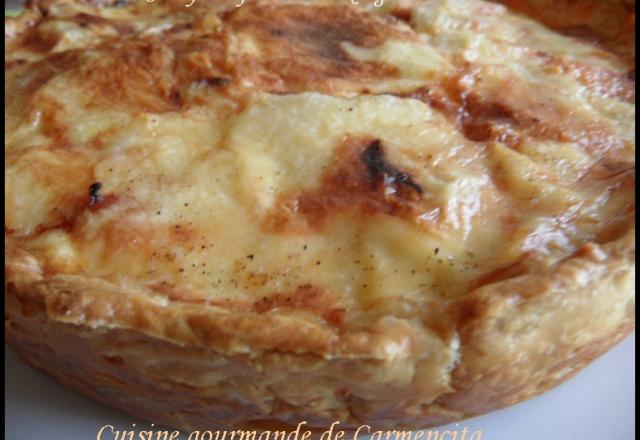 Tarte feuilletée de Savoie aux oignons et au vin blanc