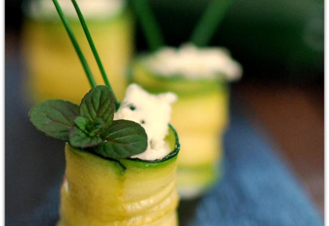 Roulés Courgette-Roquefort