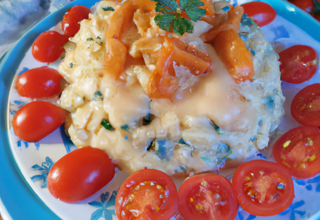 Risotto au roquefort et tomates sucrées