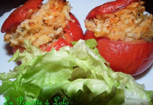 Tomates farcies au poisson