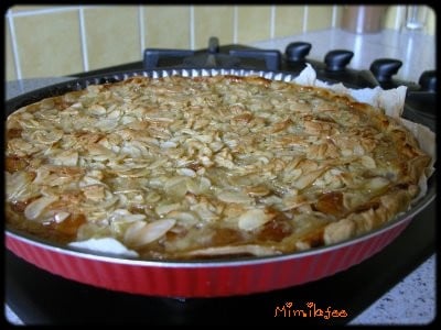 Tarte aux mirabelles et croustillant d'amandes