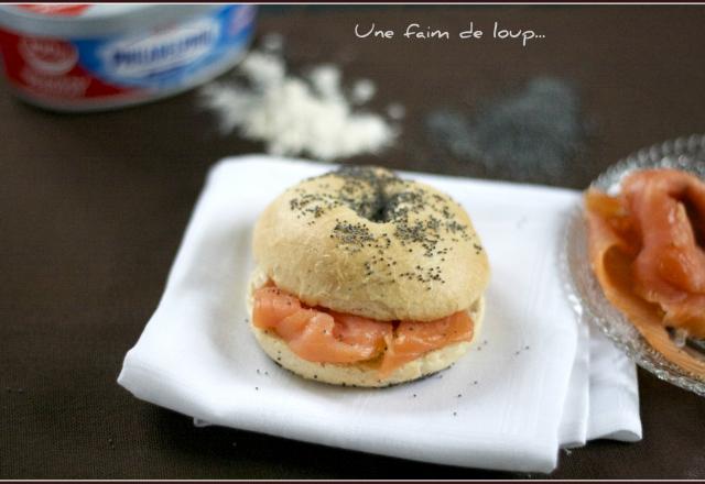 Bagels au saumon fumé et fromage frais