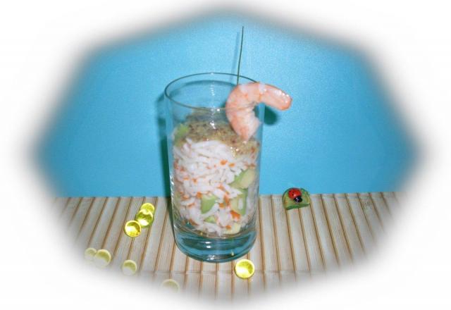 Verrine avocat et surimi