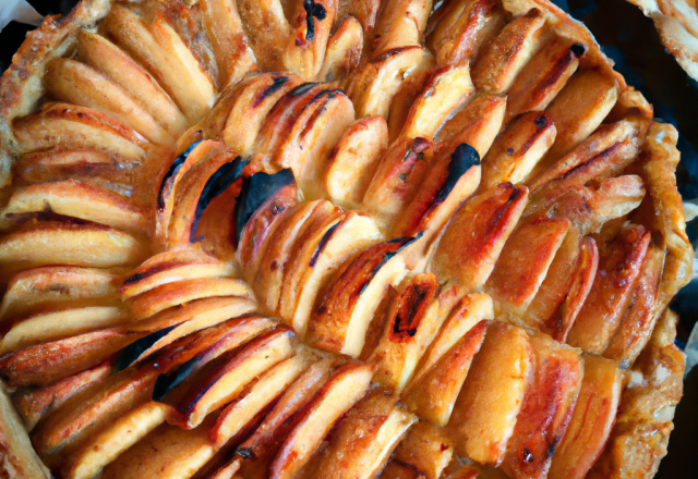 Tarte aux pommes à la fourme d'ambert