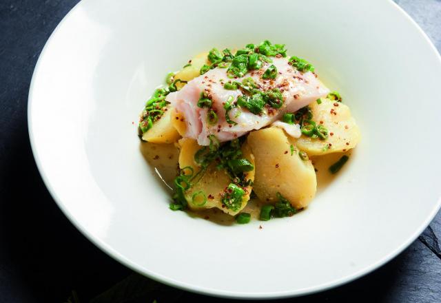 La juliette et merlu en vinaigrette d'herbes