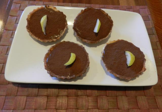 Tarte mousseuse chocolat poire miel