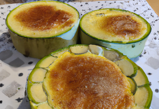 Flans de courgettes au saint nectaire