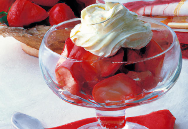 Dessert Fraise chantilly