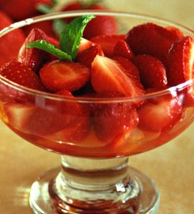 Soupe de fraises à l'orange