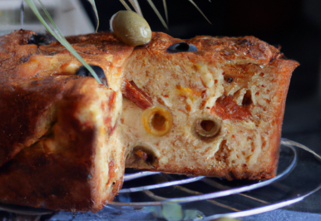 Cake aux olives et chorizo