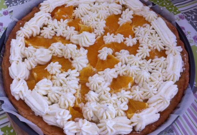 Tarte à la crème d'orange et chantilly