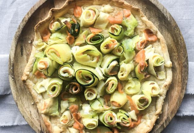 Tarte courgette saumon mascarpone