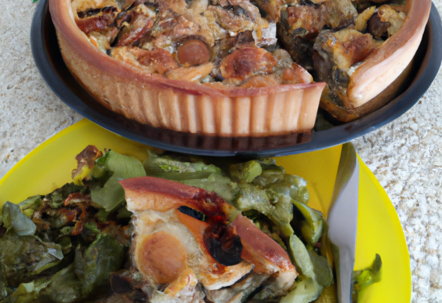 Tourte à la brousse et aux escargots