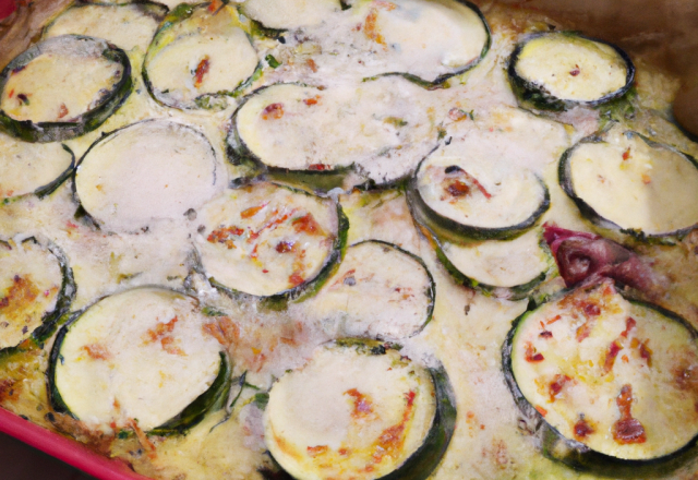 Gratin de courgettes oignons parmesan