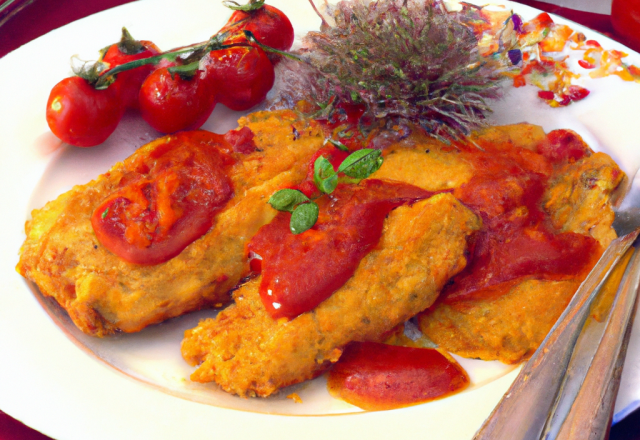 Escalopes à la moutarde tomatée