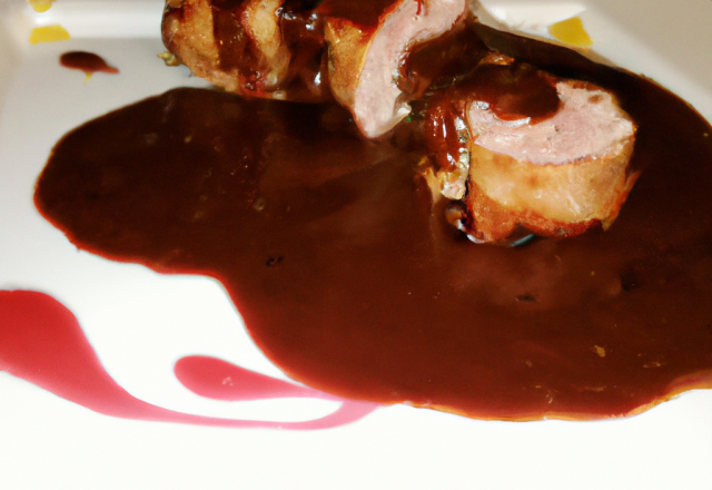 Filet mignon de porc sauce chocolat