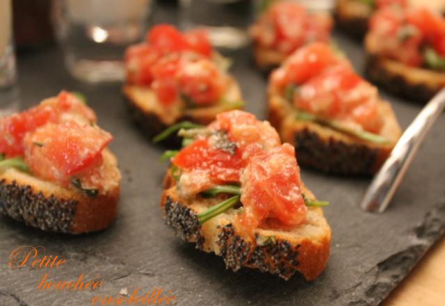 Crostinis aux tomates et pesto