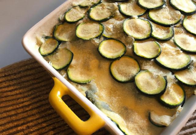 Gratin de courgettes aux ravioles économique