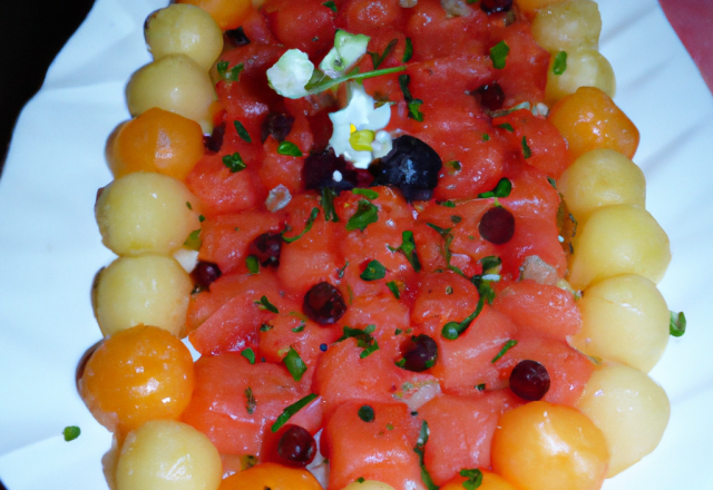 Saumon frais aux fruits exotiques