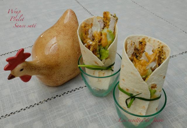 Wrap de poulet pané