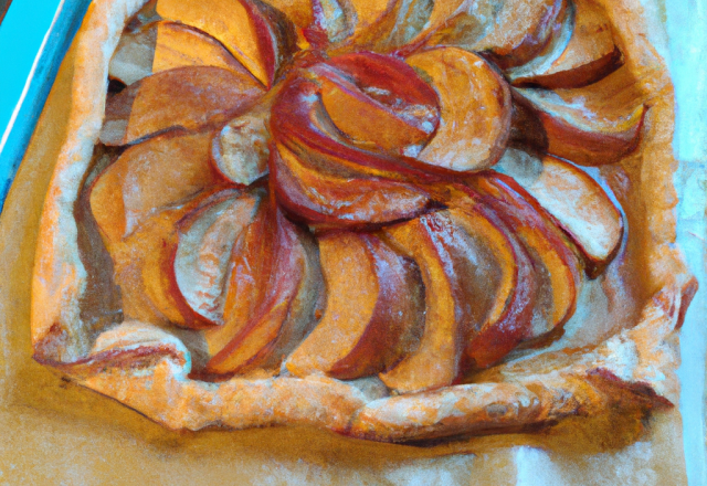 Tarte aux pommes légère à pâte feuilletée croustillante