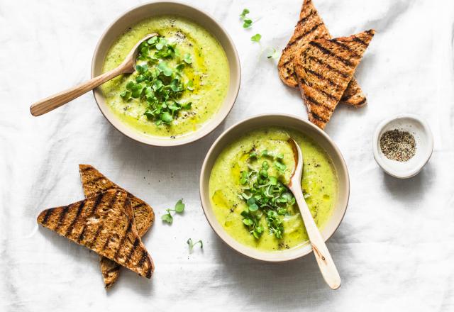 Velouté de courgettes à la Vache qui Rit et aux herbes