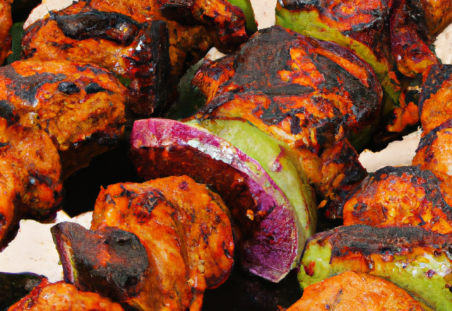 Multi brochettes tandoori