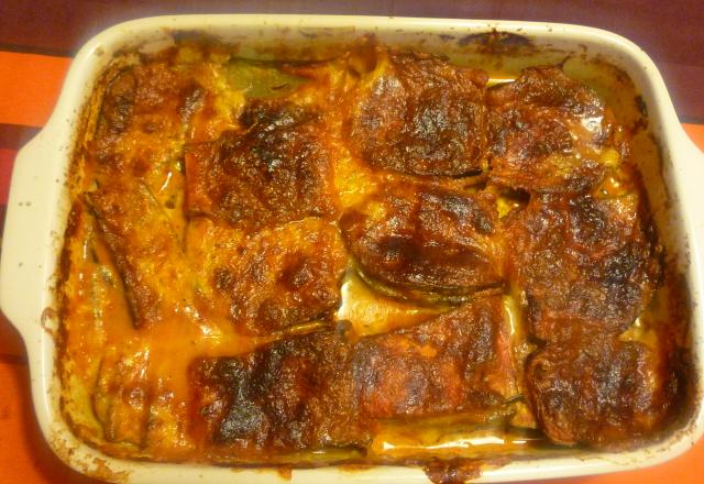 Mon gratin d'aubergine à la sauce tomate