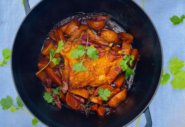 Travers de porc laqués au miel et épices