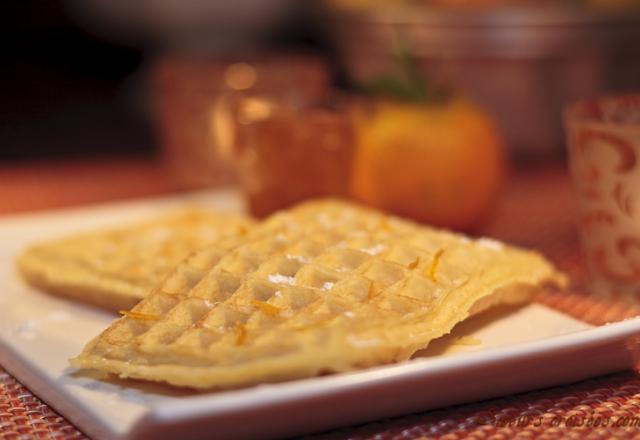 Gaufre au jus et au zeste d'orange