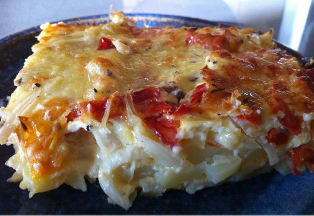 Tortilla aux poivrons et au chorizo