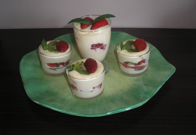 Tiramisu fraises kiwi