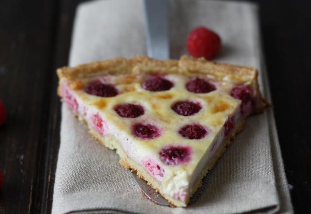 Tarte aux framboises et mascarpone