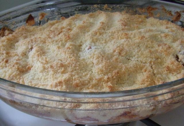 Crumble aux pommes et sa boule vanille