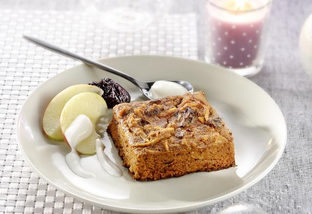 Pudding aux pommes,Pain d'épices et Pruneaux