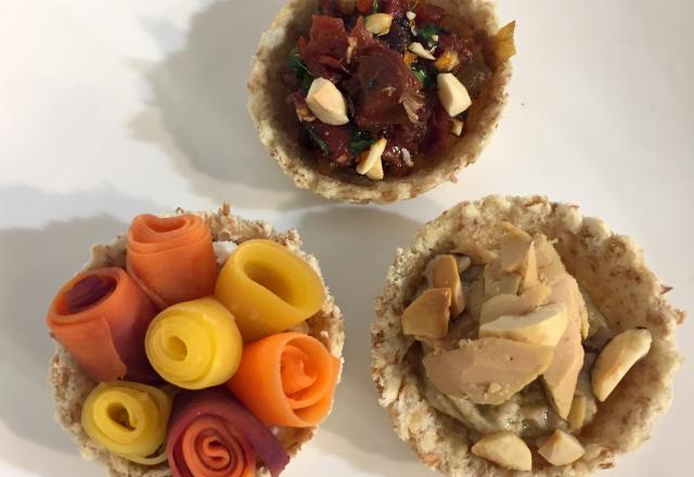 Trio de mini tartelettes pour l'apéro