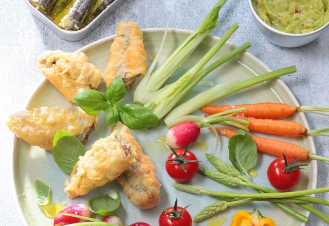 Les beignets de sardines aux petits légumes croquants