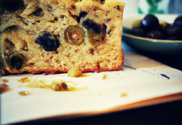 Cake aux olives et tapenade