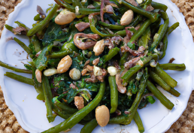 Salade de haricots verts aux amandes