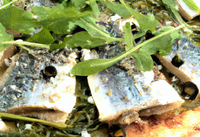 Comme une pizza aux sardines, quelques herbes