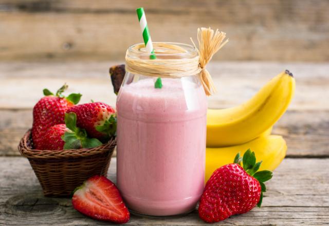 Smoothie banane-fraise-vanille