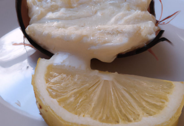 Crème de coco de Paimpol citronnée, darne de lisette grillée à la sarriette