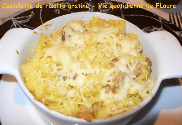 Cassolette de risotto gratiné